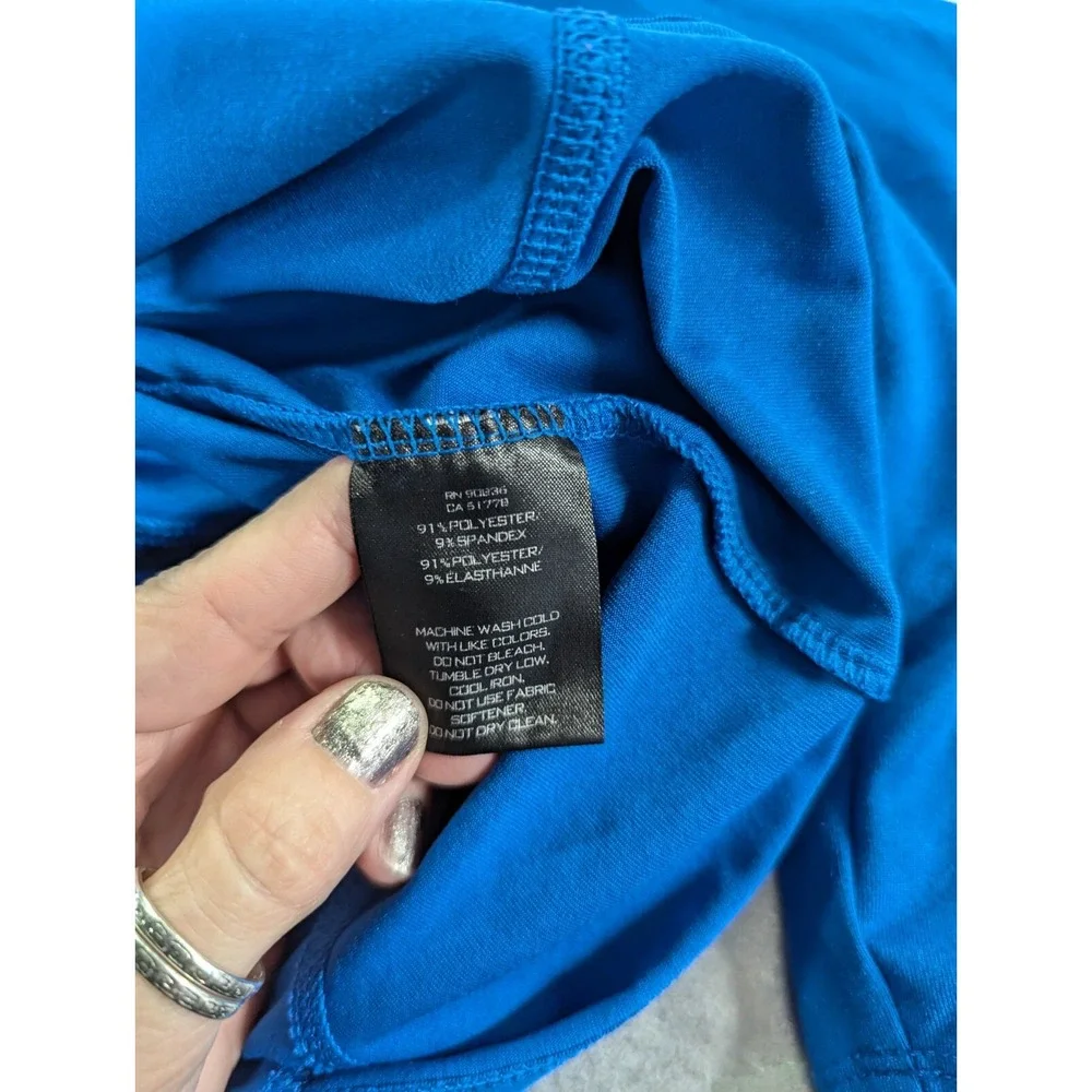 Best Buy pull‎ over shirt top blue large Ogio endurance long sleeve zipper neck